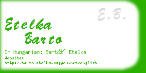 etelka barto business card